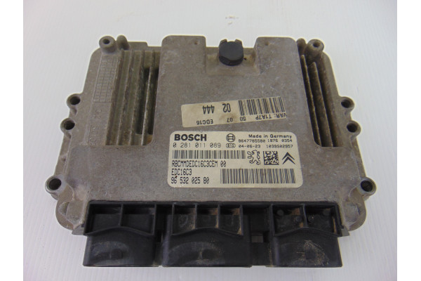 CENTRALITA MOTOR UCE| PEUGEOT- 1.4 HDI ECO 70 68CV 1398CC|9653202580 0281011089 EDC16C3 - 2004