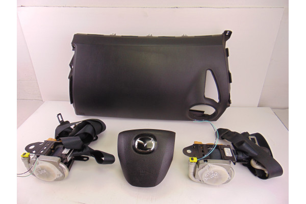 KIT AIRBAG| MAZDA- 2.2 MZR-CD AWD 173CV 2184CC|INCLUYE AIRBAG CONDUCTOR 1 CONECTOR AIRBAG ACOMPAÑANTE 1 CONECTOR Y 2 CINTURONES 