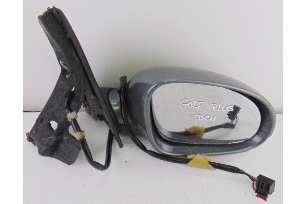 RETROVISOR DERECHO| VOLKSWAGEN- 1.9 TDI 105CV 1896CC|GRIS METALIZADO LA7T  6 CABLES **** PARTE DEL INTERMITENTE DAÑADA*** - 2008