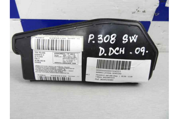 AIRBAG LATERAL DERECHO  PEUGEOT 308  1.6 HDI 109CV 1560CC 2009 9656529380