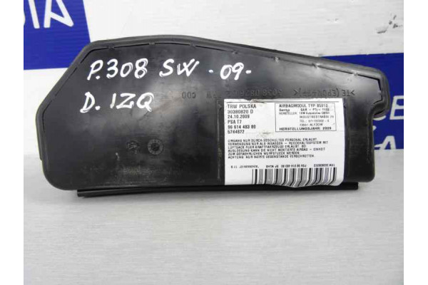 AIRBAG LATERAL IZQUIERDO  PEUGEOT 308  1.6 HDI 109CV 1560CC 2009 9661448380