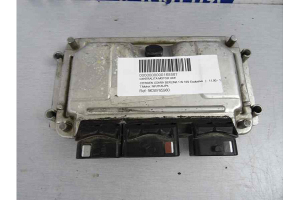 CENTRALITA MOTOR UCE| CITROEN- 1.6 16V 109CV 1587CC|9638765980 0261206606  - 2001