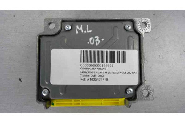 CENTRALITA AIRBAG| MERCEDES-BENZ- ML 270 CDI (163.113) 163CV 2685CC|A1635422718 - 2002