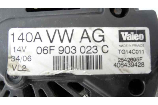 ALTERNADOR| VOLKSWAGEN- 1.9 TDI 105CV 1896CC|06F903023C 2542695F 140A - 2004