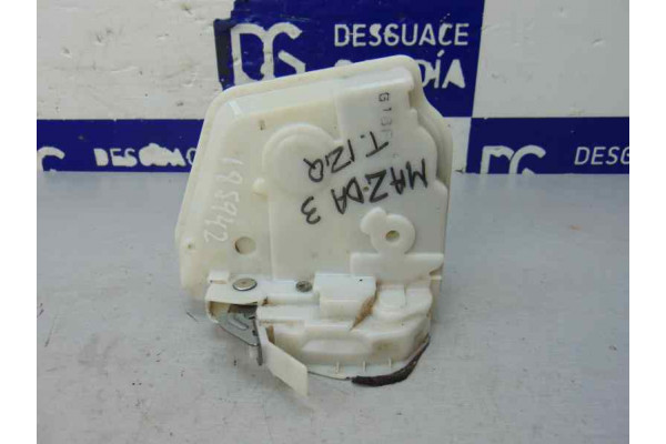 CERRADURA PUERTA TRASERA IZQUIERDA  MAZDA 3  1.6 MZR 105CV 1598CC 2010 4 PIN